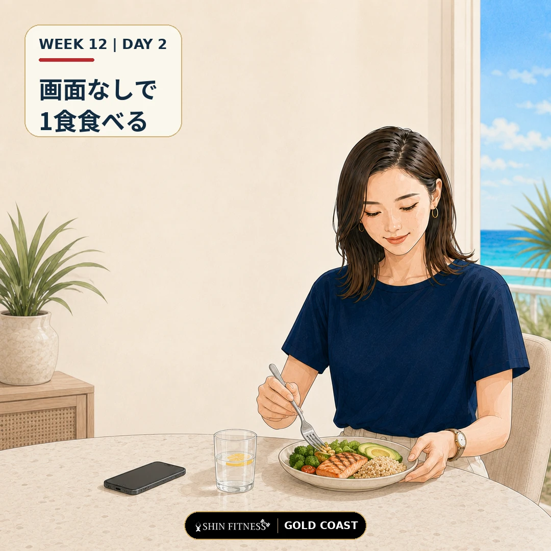 画面なしで1食食べる