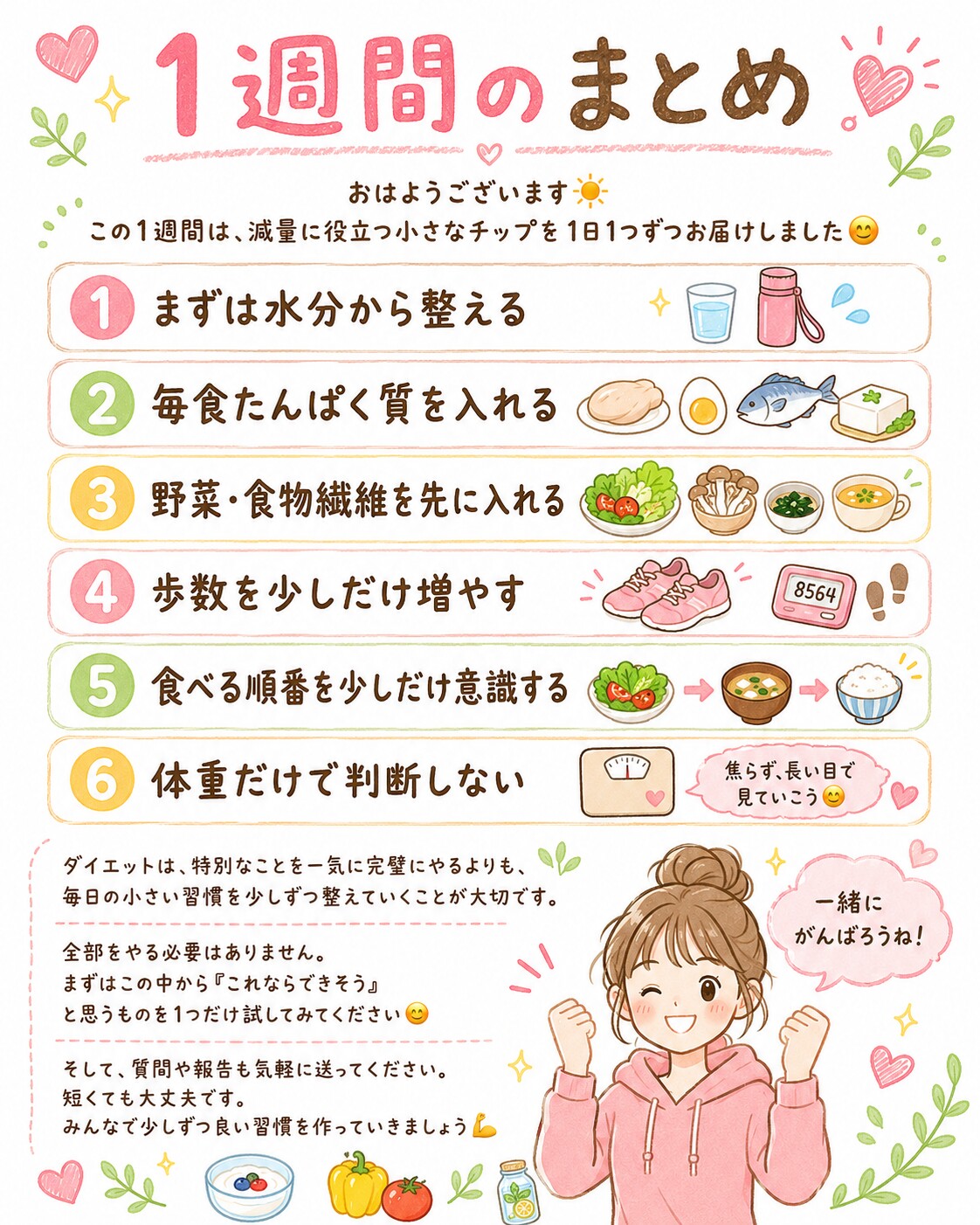 無料LINE第3週 減量の土台を整える6つの基本習慣まとめ