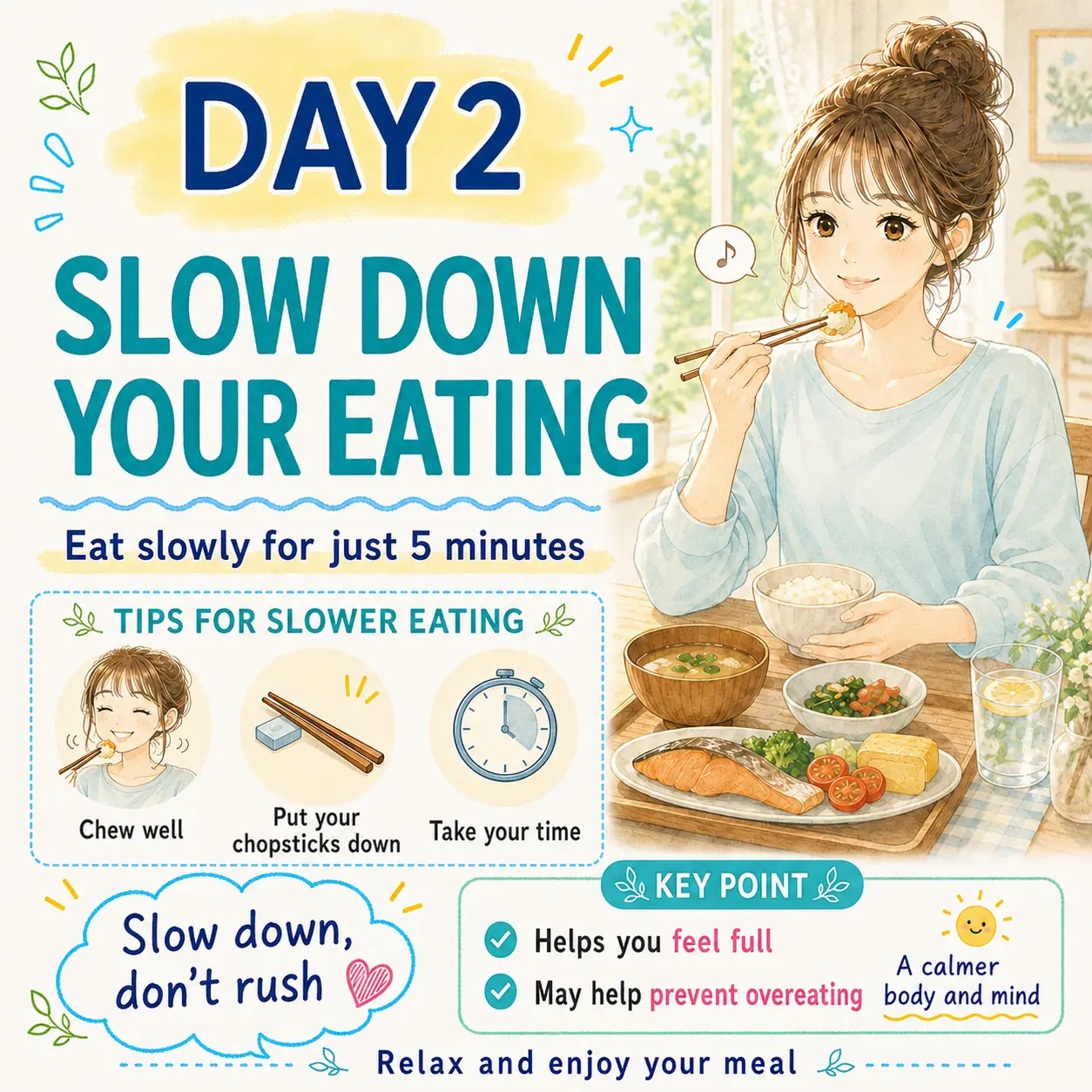 Day 2 slow down your eating