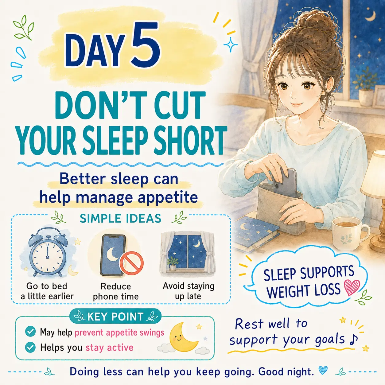 Day 5 do not cut your sleep short