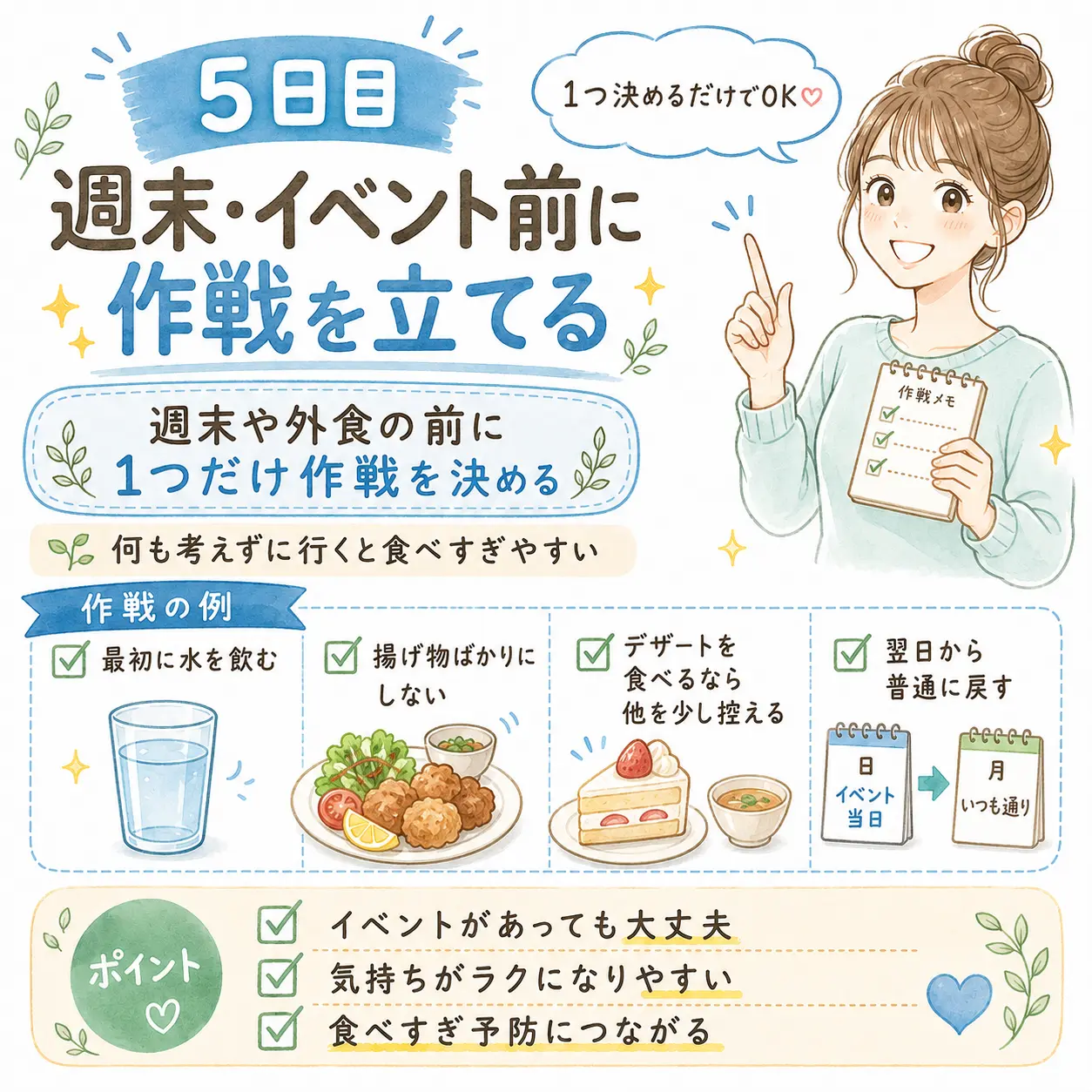 5日目 週末やイベント前に作戦を立てる