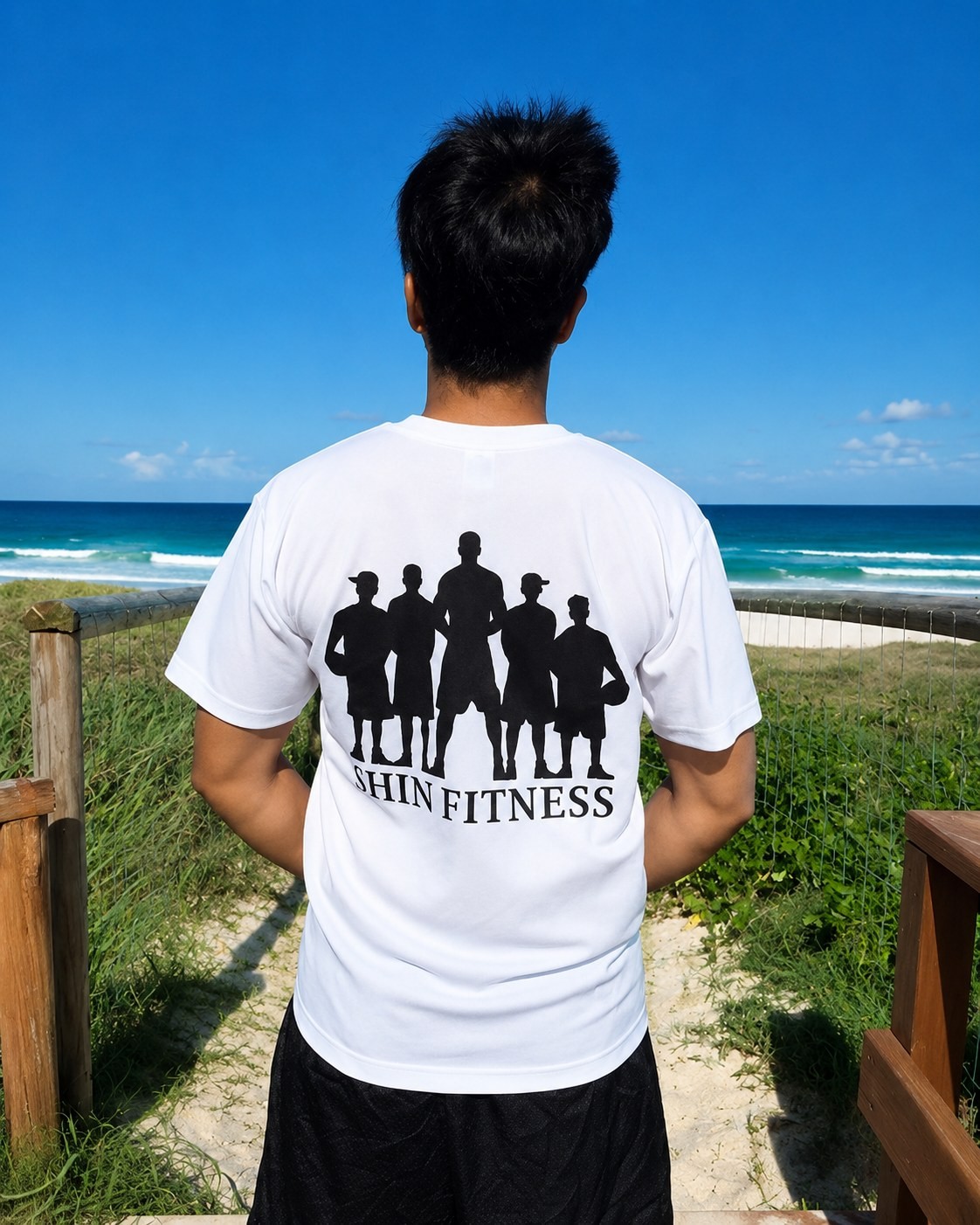 SHIN FITNESS Tシャツ バックデザイン
