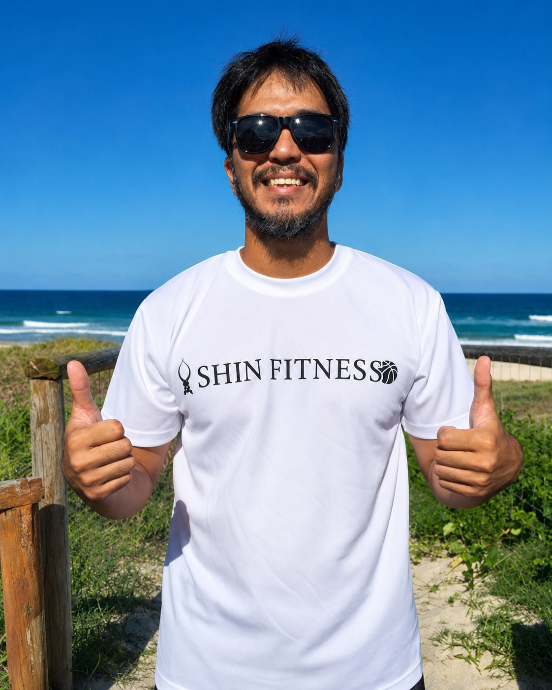 SHIN FITNESS オリジナルTシャツ フロントデザイン